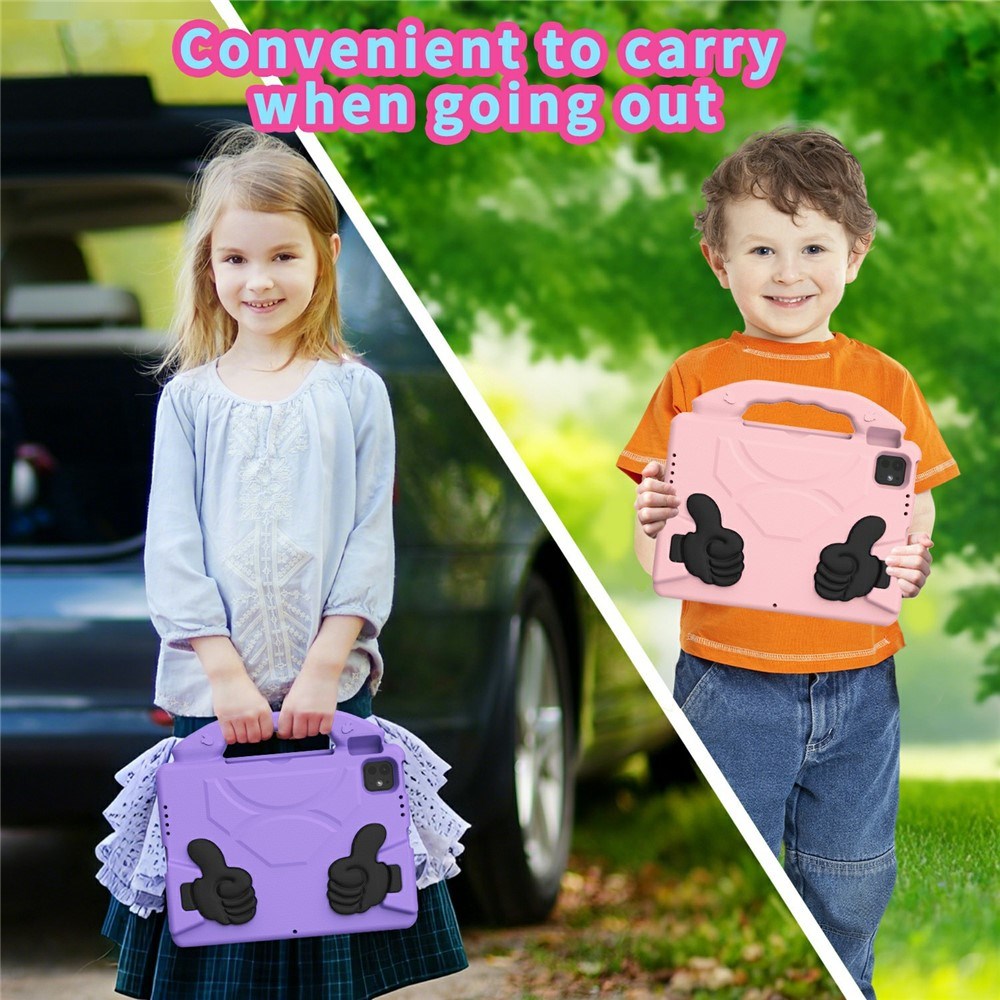 EIDERWOOD iPad Pro 11" (2025 - 2018) / Air (2022 / 2020) Børne Tablet Cover m. Indbygget Ståfunktion - Lilla