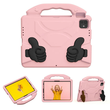 EIDERWOOD iPad Pro 11" (2025 - 2018) / Air (2022 / 2020) Børne Tablet Cover m. Indbygget Ståfunktion - Lyserød