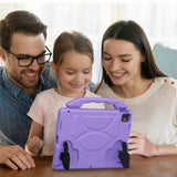 iPad Pro 12.9" (2022 / 2021 / 2020 / 2018) / Air 13" (2025 / 2024) / Pro 13" (2025 / 2024) - EIDERWOOD Børne Cover m. Thumb Kickstand - Lilla