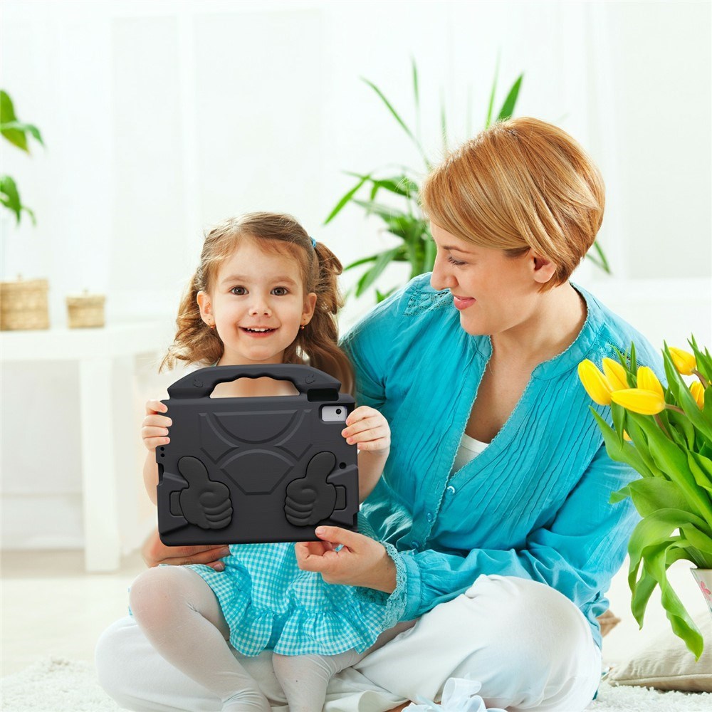 iPad 9.7" (2018 / 2017) / Air 2 / Air - EIDERWOOD Børne Cover m. Thumb Kickstand - Sort