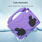 iPad 9.7" (2018 / 2017) / Air 2 / Air - EIDERWOOD Børne Cover m. Thumb Kickstand - Lilla