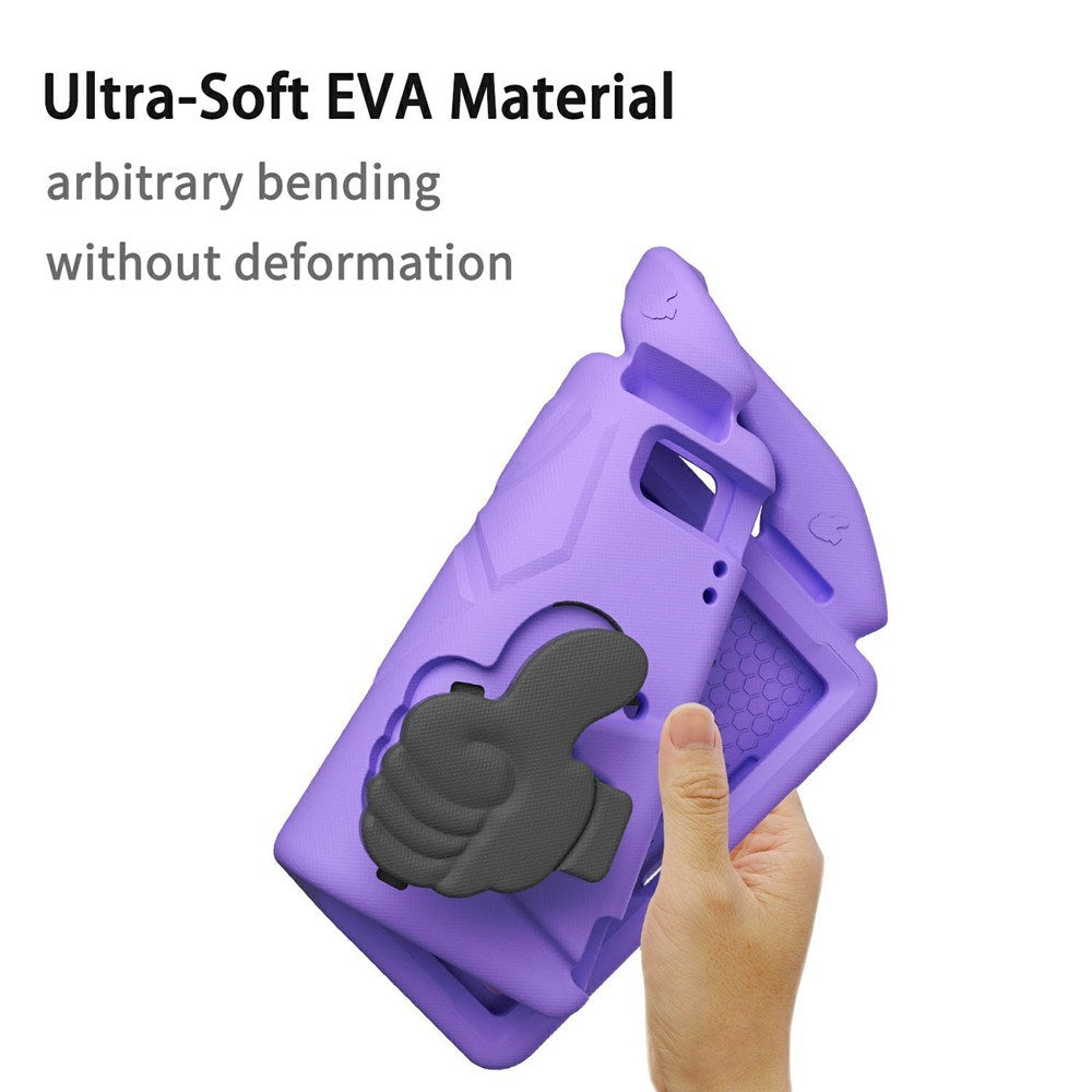 iPad 9.7" (2018 / 2017) / Air 2 / Air - EIDERWOOD Børne Cover m. Thumb Kickstand - Lilla