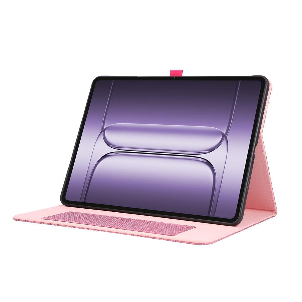 Kunstlæder Flip Cover - OnePlus Pad 3 - Kortholder & Ståfunktion - Lyserød