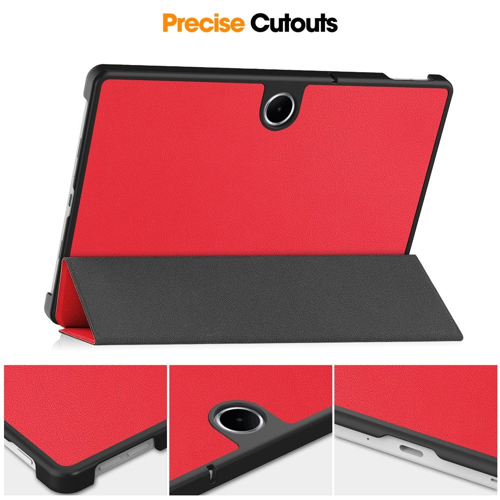 EIDERWOOD OnePlus Pad Lite - Kunstlæder Flip Cover m. Ståfunktion - Rød