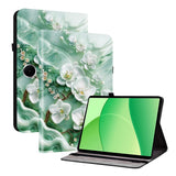 EIDERWOOD OnePlus Pad Lite Kunstlæder Flip Tablet Cover m. Motiv - Blomster / Hvid