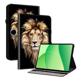 EIDERWOOD OnePlus Pad Lite Kunstlæder Flip Tablet Cover m. Motiv - Løve