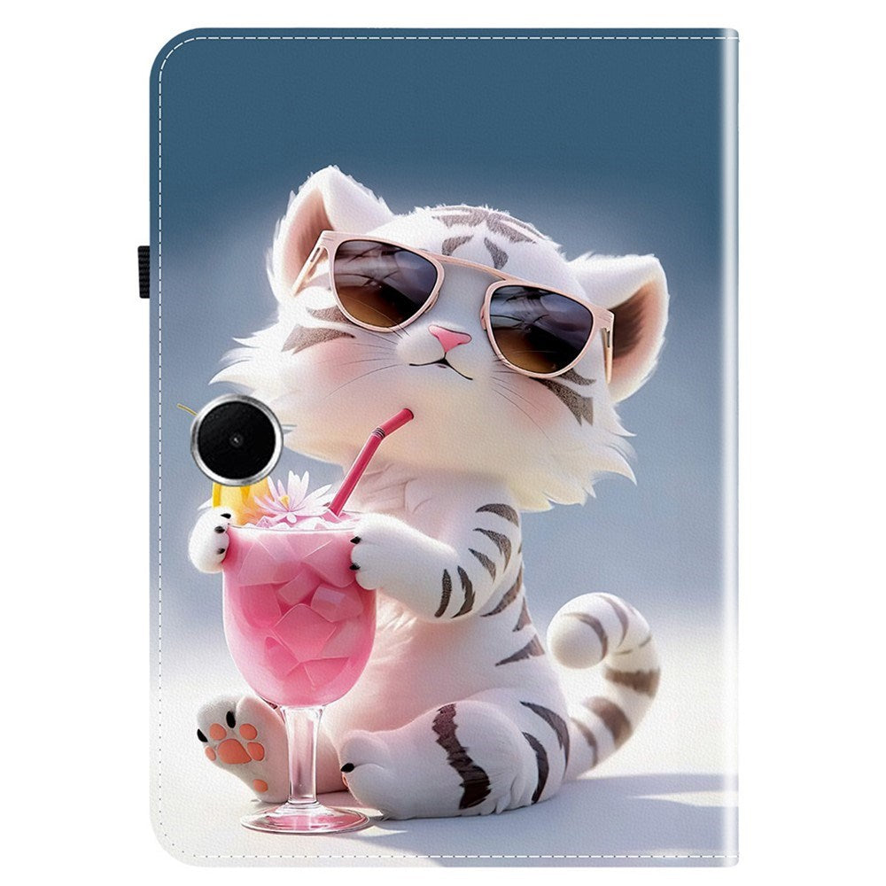 EIDERWOOD OnePlus Pad Lite Kunstlæder Flip Tablet Cover m. Motiv - Kat