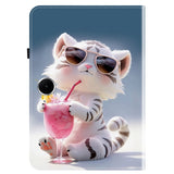 EIDERWOOD OnePlus Pad Lite Kunstlæder Flip Tablet Cover m. Motiv - Kat