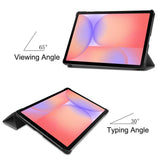EIDERWOOD Samsung Galaxy Tab S11 / S10 Lite Tri-Fold Kunstlæder Flip Cover m. Stylus Pen Holder - Grå