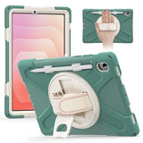 EIDERWOOD Samsung Galaxy Tab S11 Stødabsorberende Cover m. Roterbar Ståfunktion & Velcrostrop - Grøn
