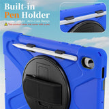 EIDERWOOD Samsung Galaxy Tab S11 Stødabsorberende Cover m. Roterbar Ståfunktion & Velcrostrop - Blå