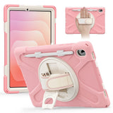 EIDERWOOD Samsung Galaxy Tab S11 Stødabsorberende Cover m. Roterbar Ståfunktion & Velcrostrop - Lyserød