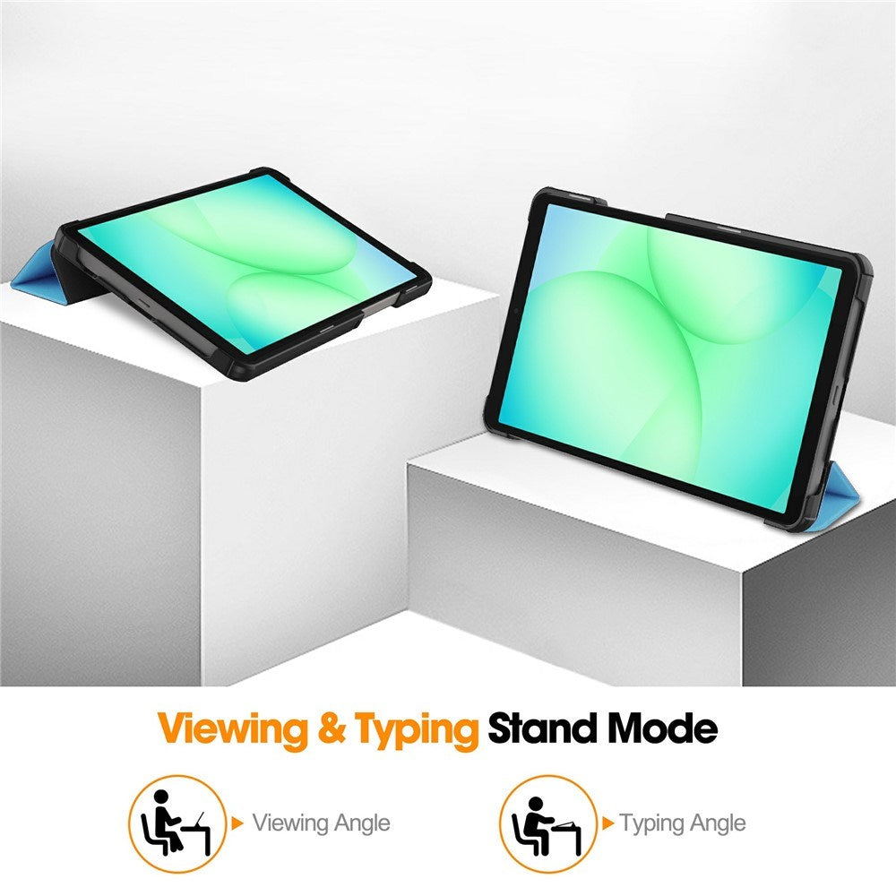 EIDERWOOD Samsung Galaxy Tab A11 Læder Tablet Cover m. Standerfunktion - Lyseblå