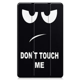 EIDERWOOD Samsung Galaxy Tab A11 Kunstlæder Tablet Cover m. Motiv - "Don't Touch Me"