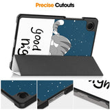 EIDERWOOD Samsung Galaxy Tab A11 Kunstlæder Tablet Cover m. Motiv - Sovende Kat