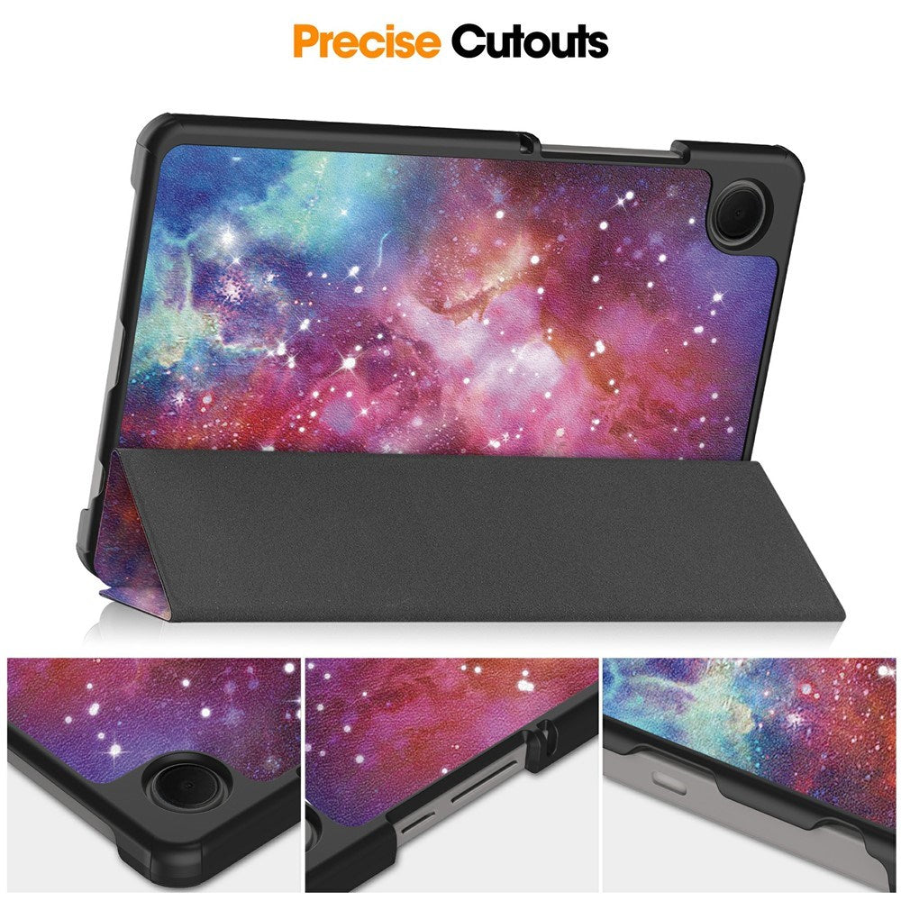 EIDERWOOD Samsung Galaxy Tab A11 Kunstlæder Tablet Cover m. Motiv - Galakse