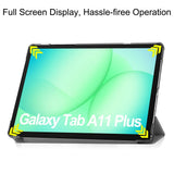 Samsung Galaxy Tab A11+ (Plus) EIDERWOOD Kunstlæder Tablet Cover m. Standerfunktion - Grå