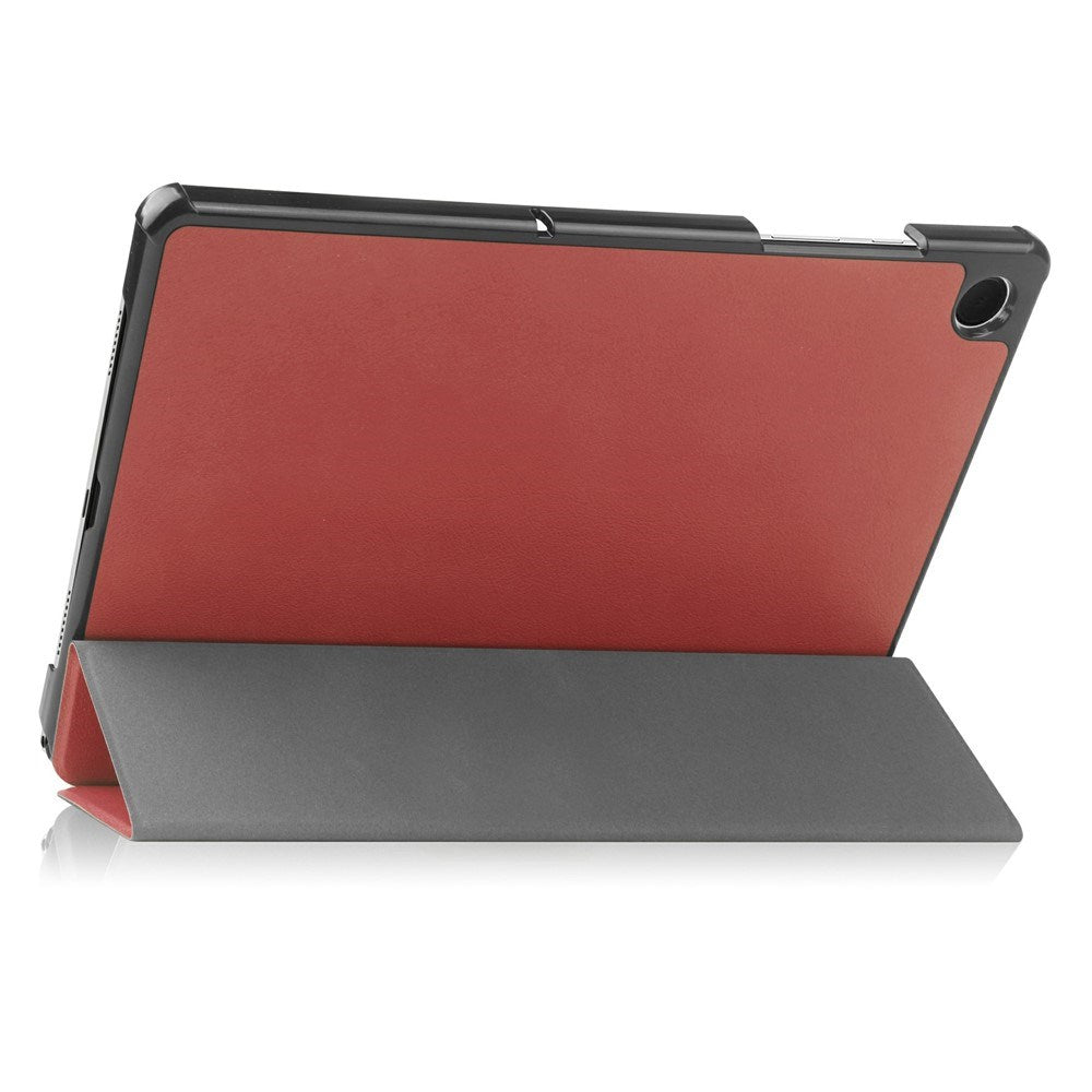 Samsung Galaxy Tab A11+ (Plus) EIDERWOOD Kunstlæder Tablet Cover m. Standerfunktion - Vinrød
