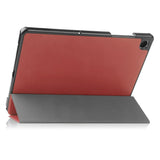 Samsung Galaxy Tab A11+ (Plus) EIDERWOOD Kunstlæder Tablet Cover m. Standerfunktion - Vinrød