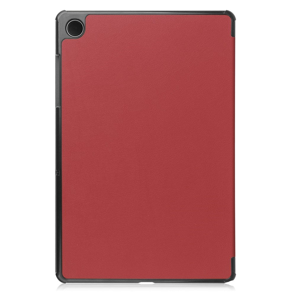 Samsung Galaxy Tab A11+ (Plus) EIDERWOOD Kunstlæder Tablet Cover m. Standerfunktion - Vinrød