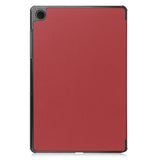 Samsung Galaxy Tab A11+ (Plus) EIDERWOOD Kunstlæder Tablet Cover m. Standerfunktion - Vinrød
