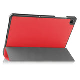 Samsung Galaxy Tab A11+ (Plus) EIDERWOOD Kunstlæder Tablet Cover m. Standerfunktion - Rød