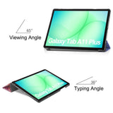 Samsung Galaxy Tab A11+ (Plus) EIDERWOOD Kunstlæder Tablet Cover m. Motiv - Galakse