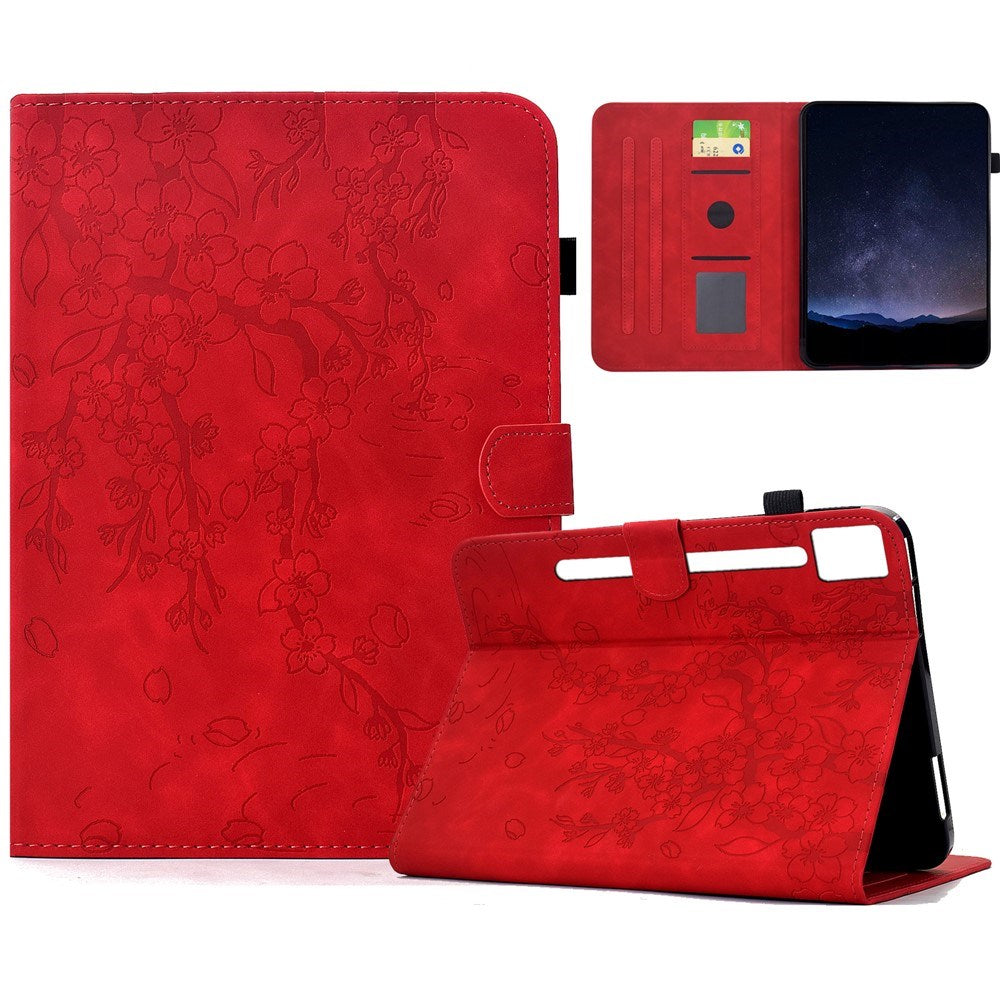 Lenovo Idea Tab Pro / Tab P12 Pro EIDERWOOD Tabletcover m. Blomstertryk - Rød