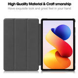 Xiaomi Redmi Pad 2 Pro EIDERWOOD Kunstlæder Flip Cover m. Ståfunktion - Sort