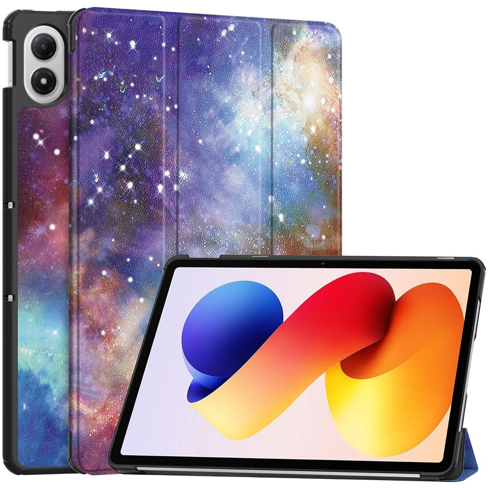 EIDERWOOD Xiaomi Redmi Pad 2 Pro Kunstlæder Tablet Cover m. Motiv - Galakse