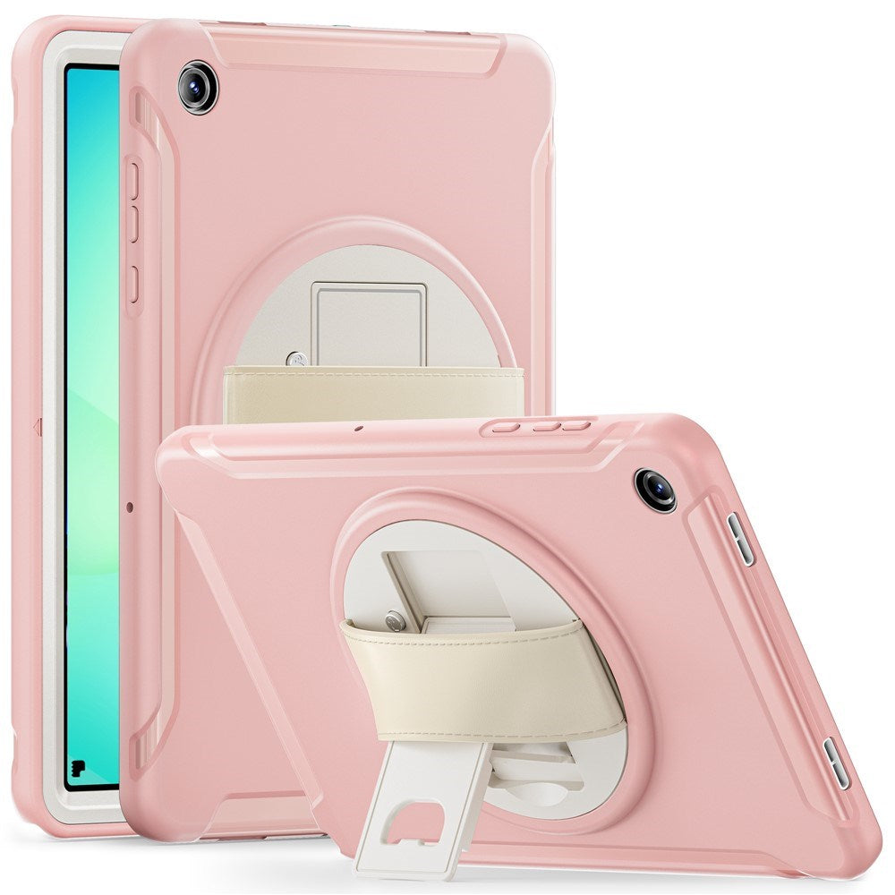 Samsung Galaxy Tab A11+ (Plus) EIDERWOOD Stødabsorberende Cover m. Roterbar Ståfunktion - Lyserød