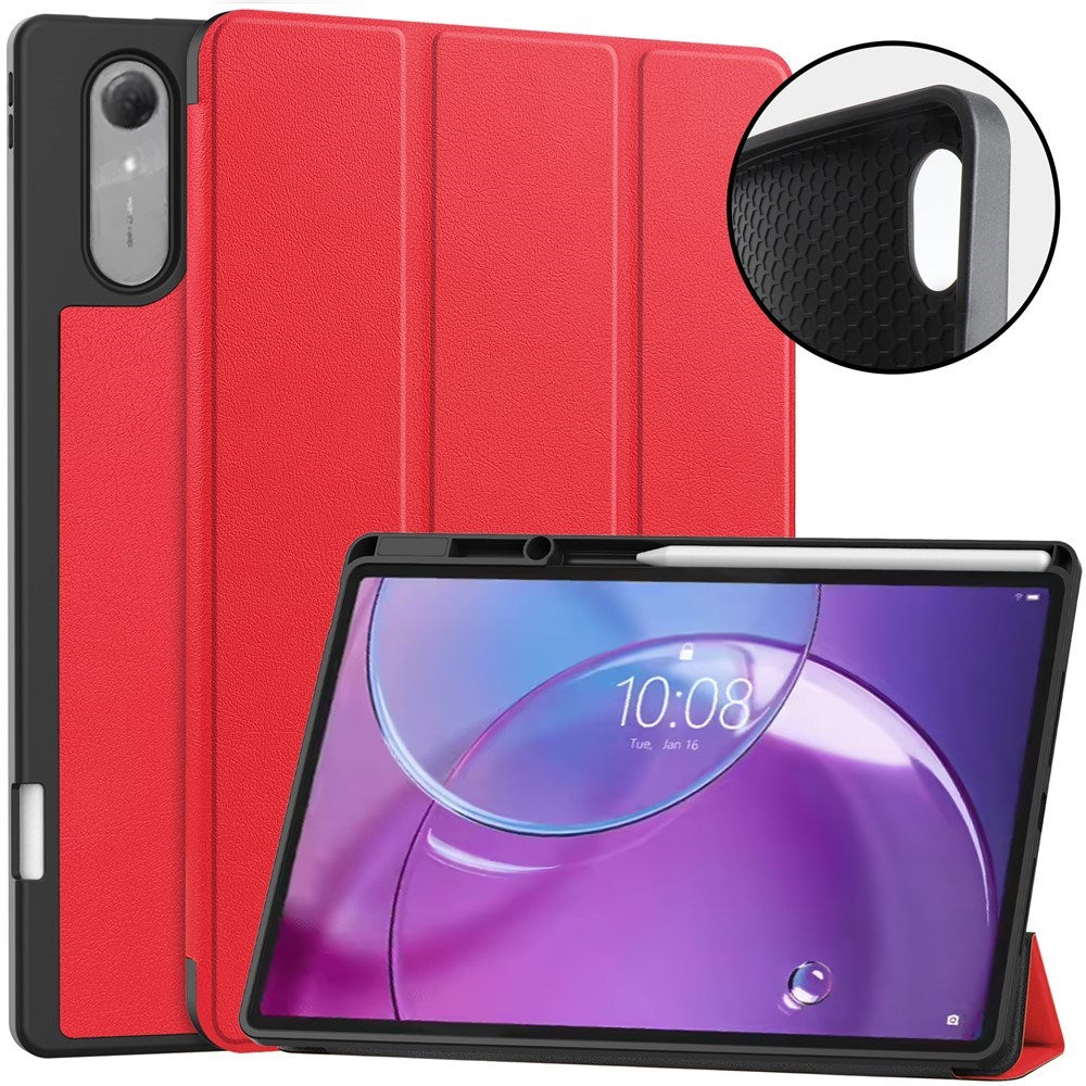 Lenovo Idea Tab Pro (2. Gen.) 13" EIDERWOOD Kunstlæder Cover m. Ståfunktion - Rød