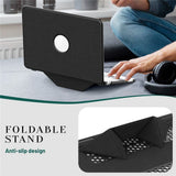 MacBook Neo 13 A18 Pro (2026) EIDERWOOD Cover - Udskæring til Logo - Foldbar Ståfunktion - Sort