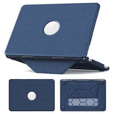 MacBook Neo 13 A18 Pro (2026) EIDERWOOD Cover - Udskæring til Logo - Foldbar Ståfunktion - Blå