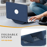 MacBook Neo 13 A18 Pro (2026) EIDERWOOD Cover - Udskæring til Logo - Foldbar Ståfunktion - Blå