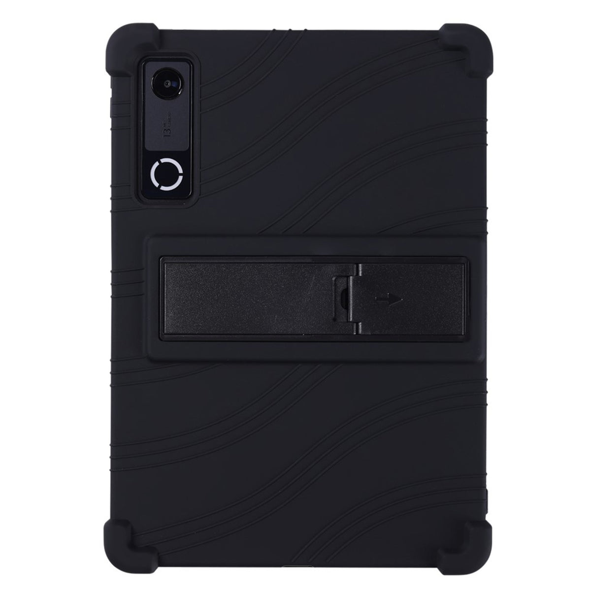 Lenovo Yoga Tab Gen 2 11.1" EIDERWOOD Håndværker Silikone Cover m. Justerbar Kickstand & Stødabsorberende Hjørner - Sort