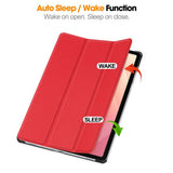EIDERWOOD Samsung Galaxy Tab S12+ (Plus) Kunstlæder Tablet Cover m. Standerfunktion - Rød