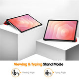 EIDERWOOD Samsung Galaxy Tab S12+ (Plus) Kunstlæder Tablet Cover m. Standerfunktion - Rød