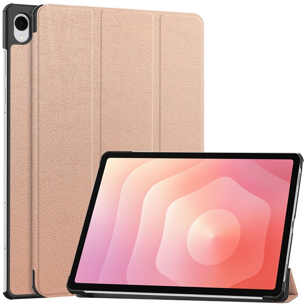 EIDERWOOD Samsung Galaxy Tab S12+ (Plus) Kunstlæder Tablet Cover m. Standerfunktion - Rose Gold
