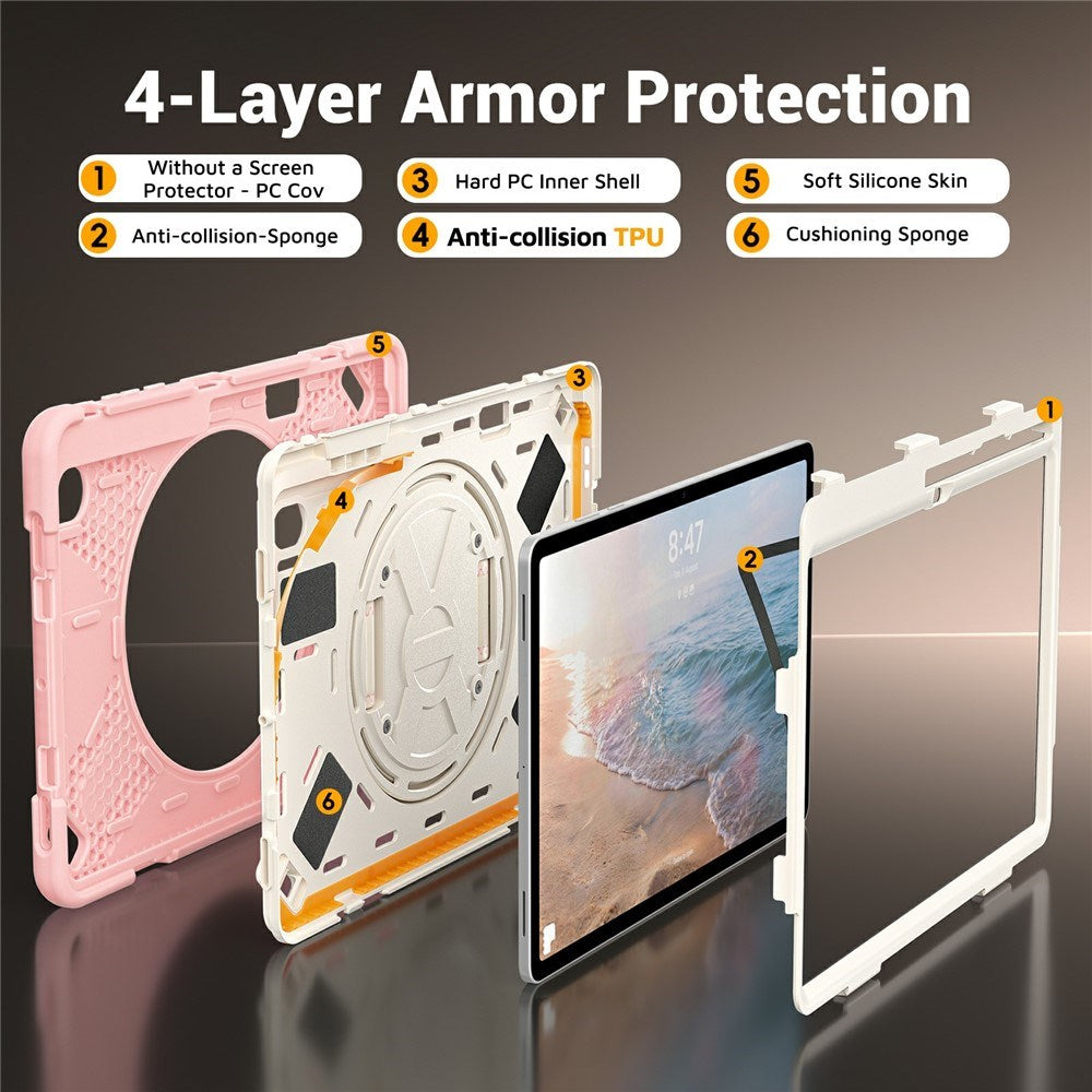 Samsung Galaxy Tab S12+ (Plus) EIDERWOOD Hybrid Cover m. Kickstand - Lyserød