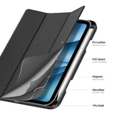 iPad Mini (2026) 8. Gen. DUX DUCIS DOMO Tri-Fold Kunstlæder Flip Cover m. Ståfunktion  - Sort