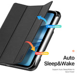 iPad Mini (2026) 8. Gen. DUX DUCIS DOMO Tri-Fold Kunstlæder Flip Cover m. Ståfunktion  - Sort