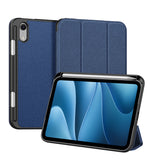 iPad Mini (2026) 8. Gen. DUX DUCIS DOMO Tri-Fold Kunstlæder Flip Cover m. Ståfunktion - Blå
