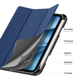 iPad Mini (2026) 8. Gen. DUX DUCIS DOMO Tri-Fold Kunstlæder Flip Cover m. Ståfunktion - Blå