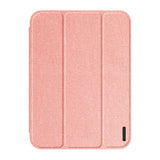 iPad Mini (2026) 8. Gen. DUX DUCIS DOMO Tri-Fold Kunstlæder Flip Cover m. Ståfunktion - Lyserød