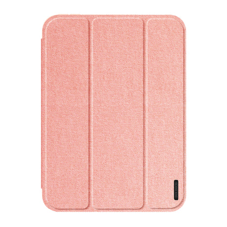 iPad Mini (2026) 8. Gen. DUX DUCIS DOMO Tri-Fold Kunstlæder Flip Cover m. Ståfunktion - Lyserød