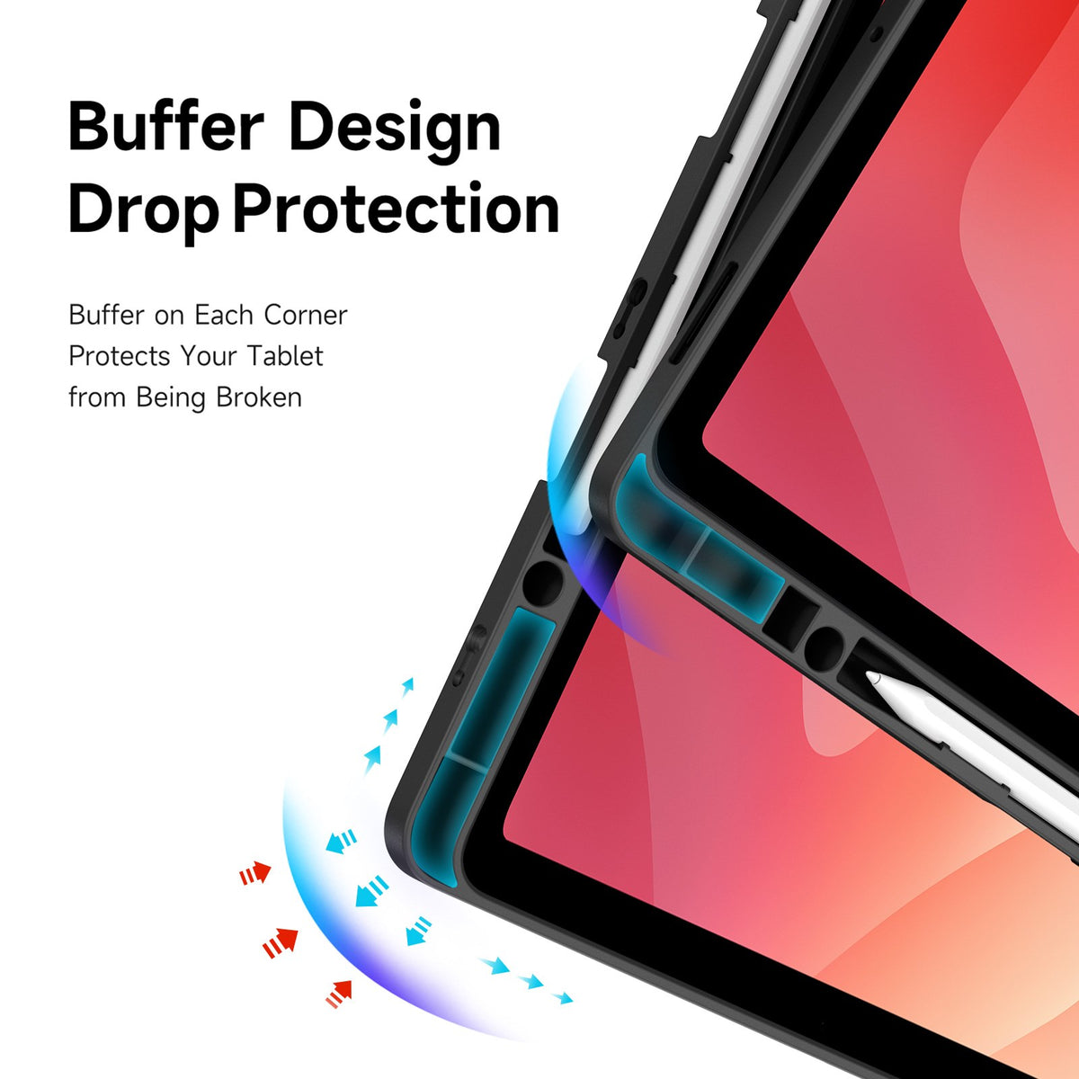 Samsung Galaxy Tab S12+ (Plus) DUX DUCIS Origami Hybrid Kunstlæder Cover - Sort