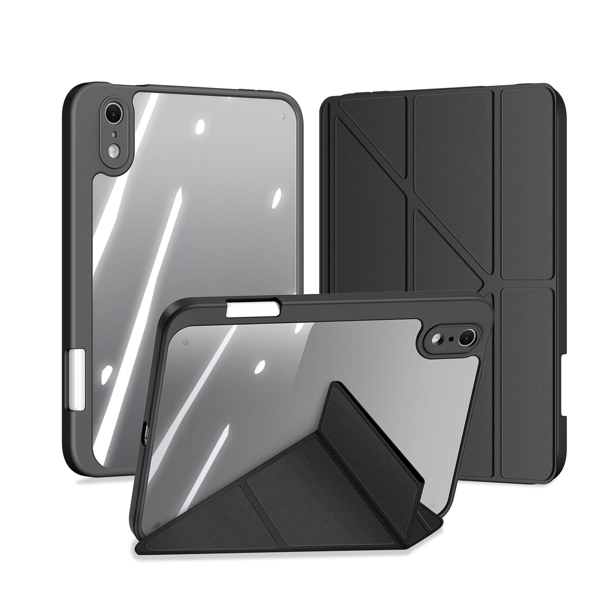 iPad Mini (2026) 8. Gen. DUX DUCIS MAGI Origami Hybrid Kunstlæder Flip Cover m. Ståfunktion - Sort