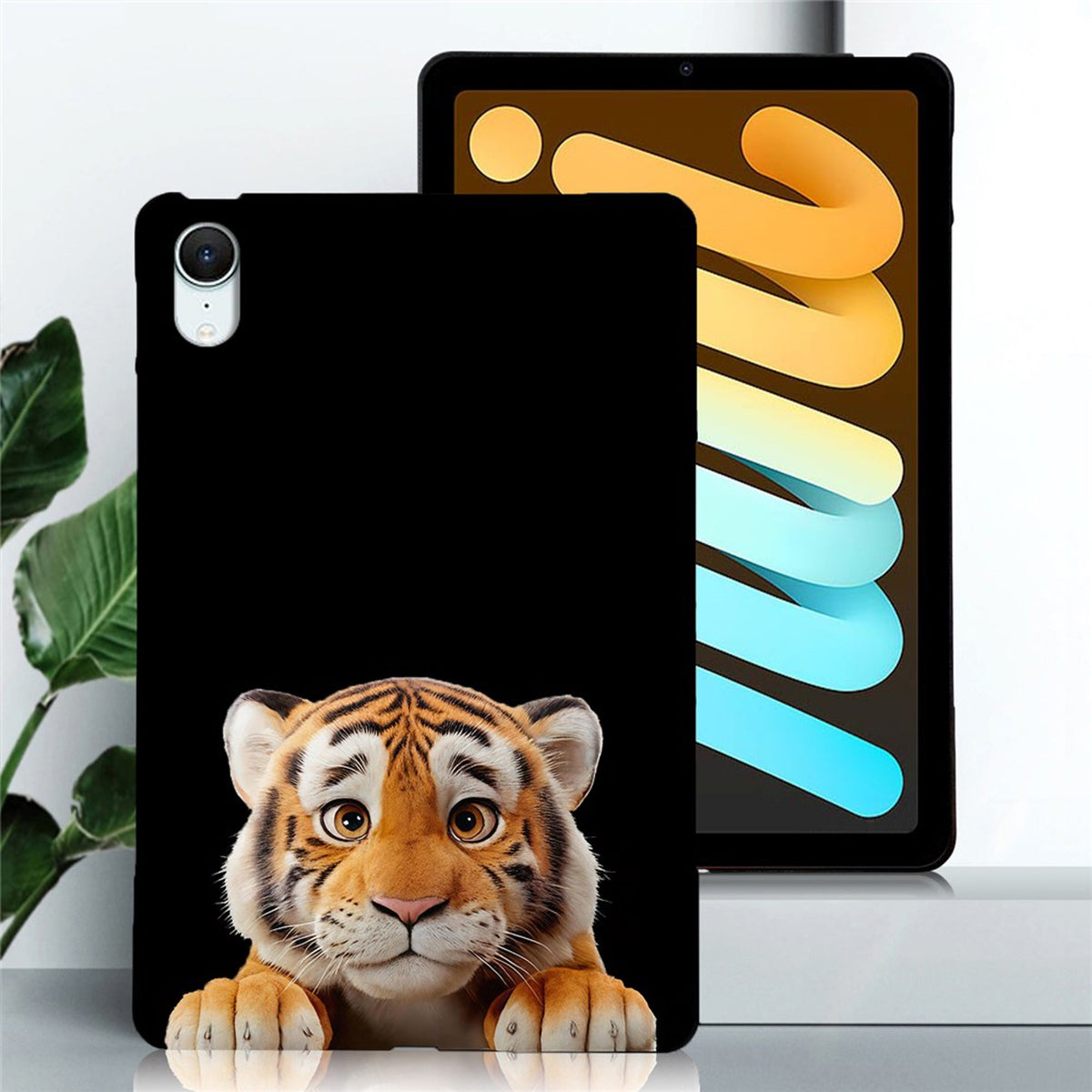 EIDERWOOD iPad Mini (2026) Slankt Fleksibelt Plastik Cover - Tiger