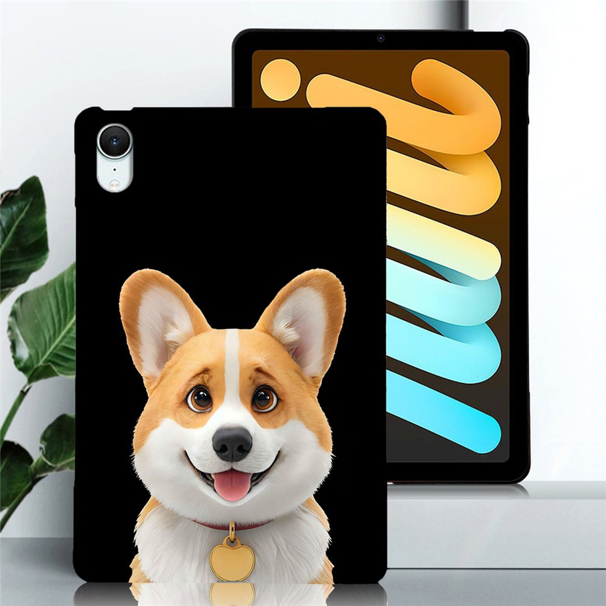 EIDERWOOD iPad Mini (2026) Slankt Fleksibelt Plastik Cover - Corgi Hund